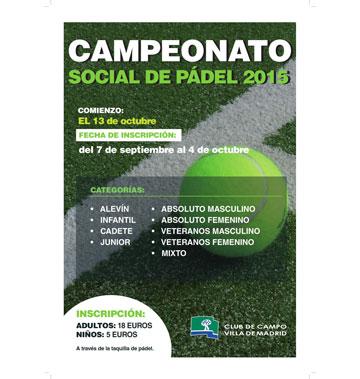 Cto. Social de Pádel 2015