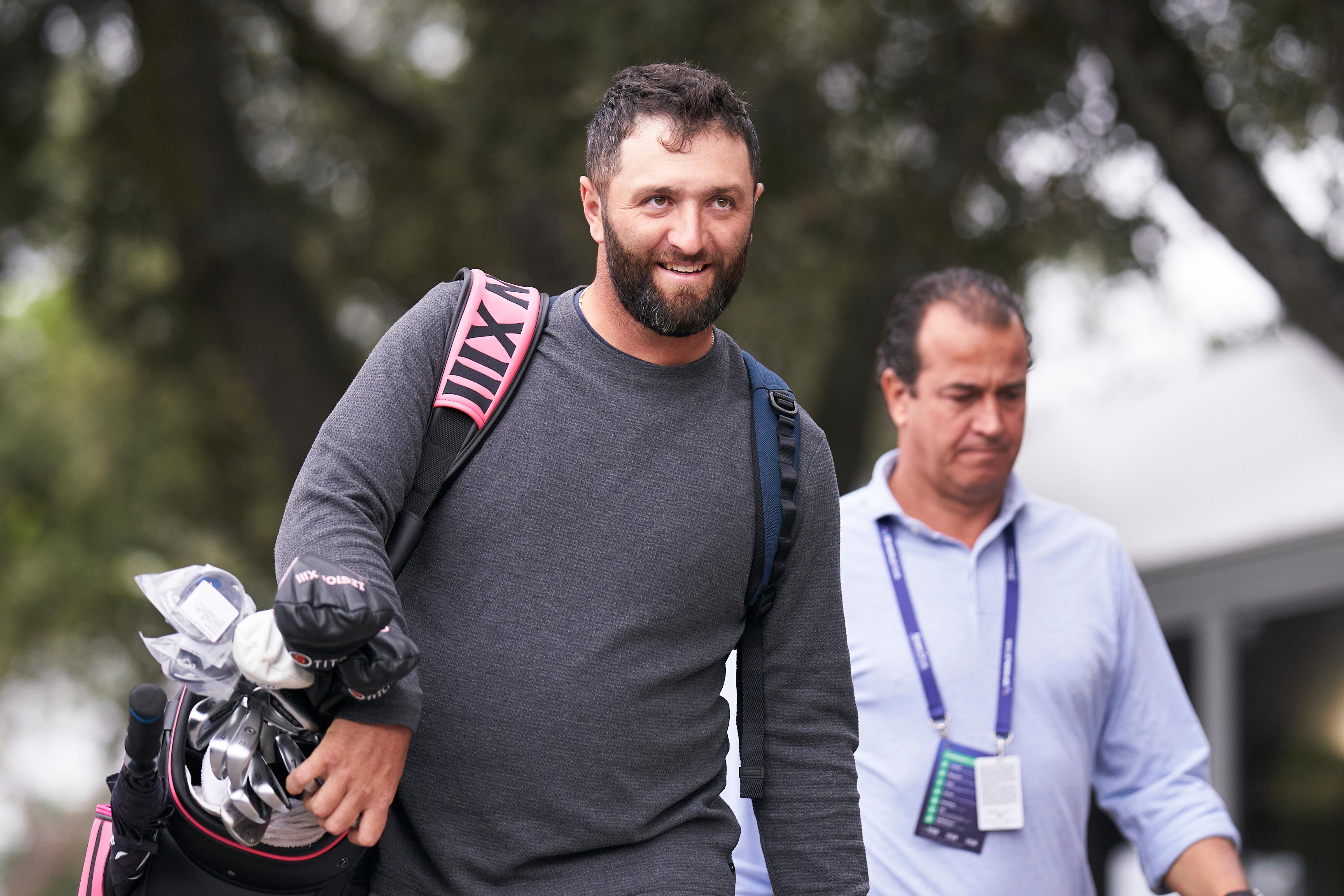 Jon Rahm, a su llegada al Club de Campo Villa de Madrid. Foto: Acciona Open