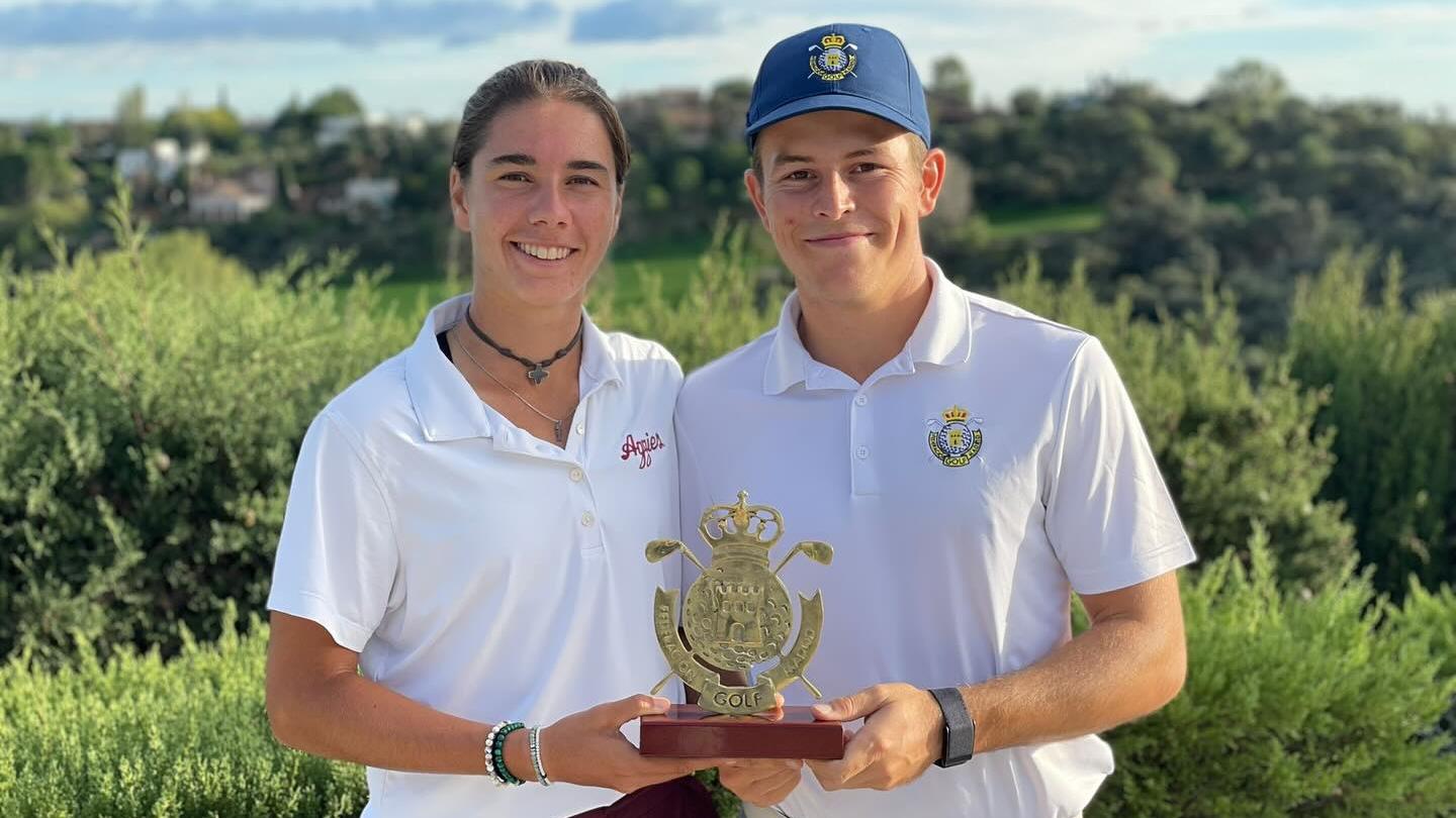 Blanca Fernández y Javier Calles, golfistas abonados del Club. Foto: FedGolfMadrid