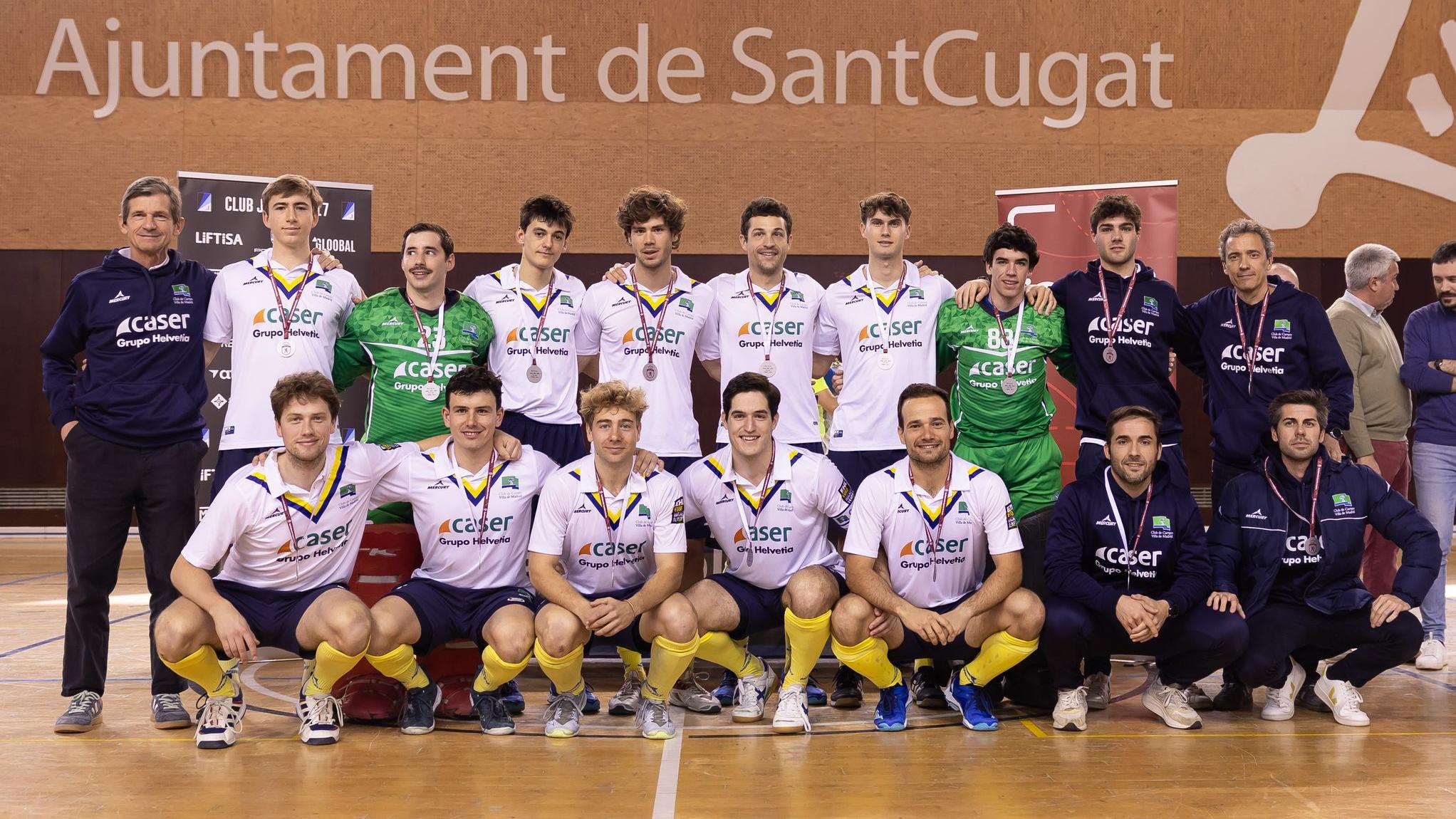 El Club de Campo masculino, subcampeón de España de hockey sala 24/25.