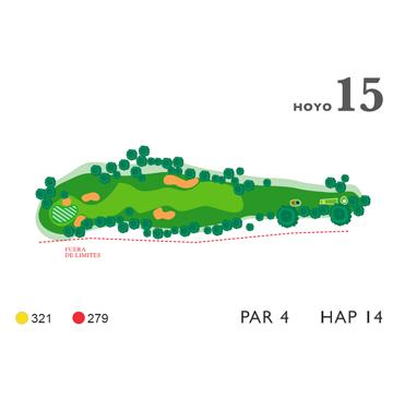 Recorrido negro: Hoyo 15