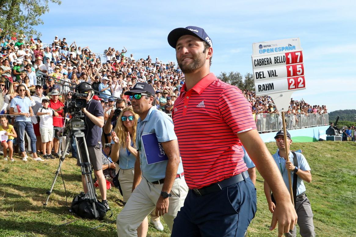 Jon Rahm, exhultante tras acabar el Mutuactivos Open de España 2019 celebrado en el Club. Foto: Miguel Ros