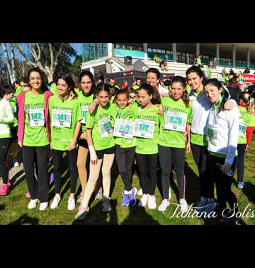 Patinadoras antes de la carrera