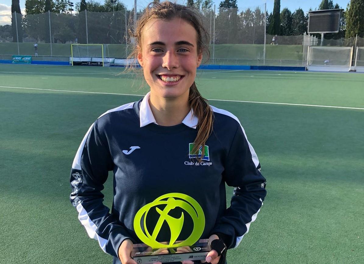 Alejandra Torres-Quevedo, jugadora del Club, ha sido nombrada MVP de la Jornada 3 de la Liga de hockey 2020/2021. Foto: Rfeh.