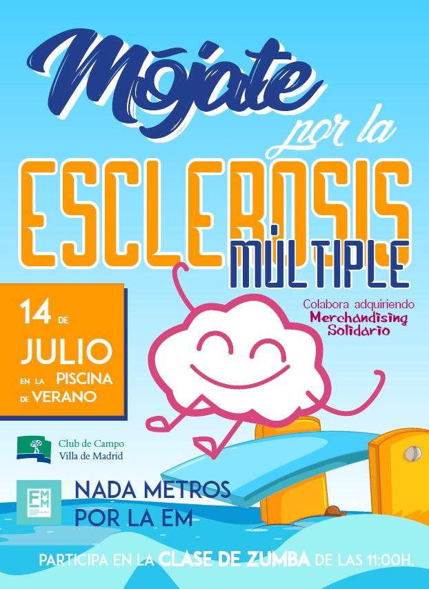 Cartel del evento solidario 'Mójate por la esclerosis múltiple'.