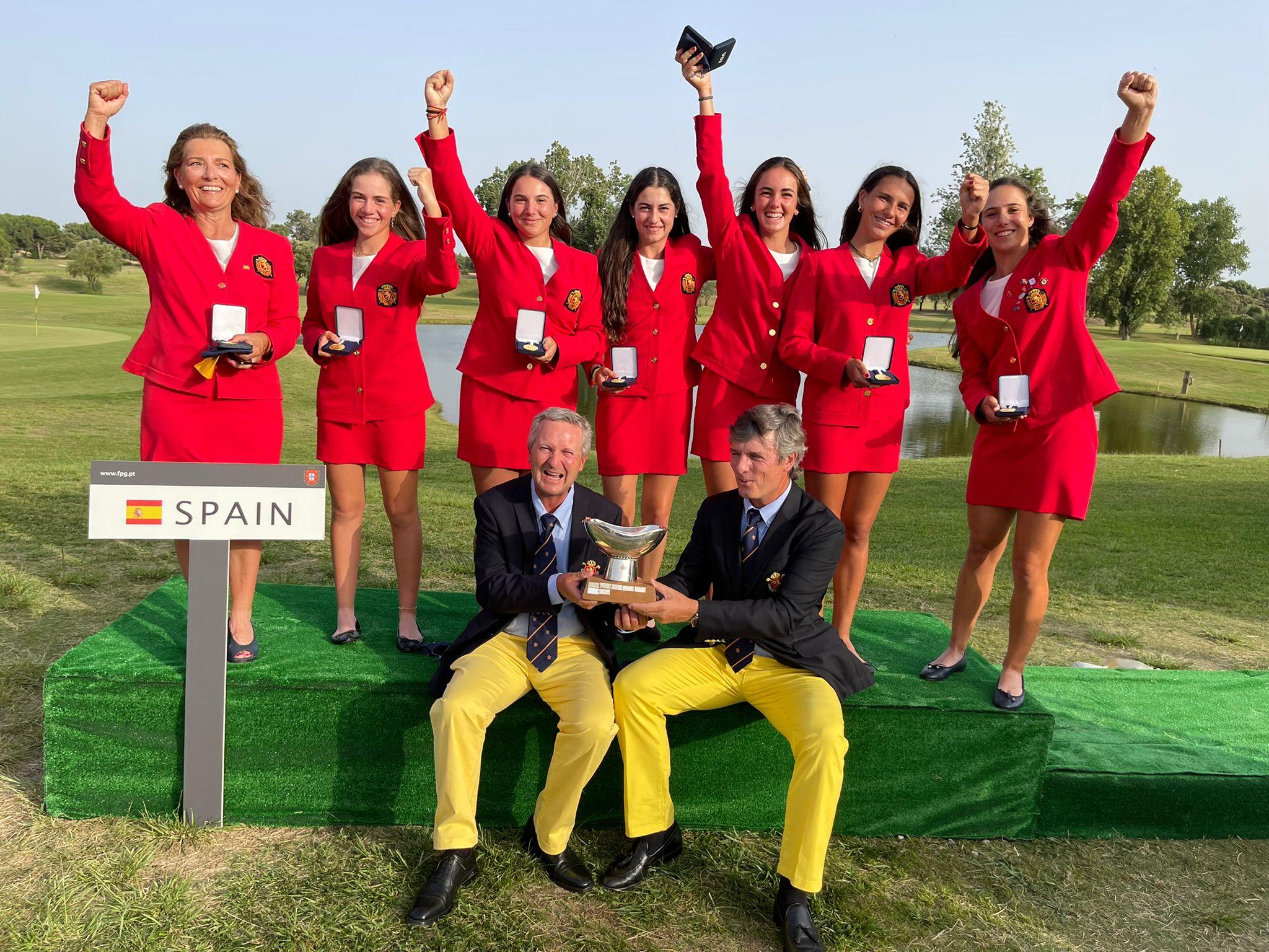 Equipo español campeón de Europa sub-18 de golf. Foto: Rfegolf