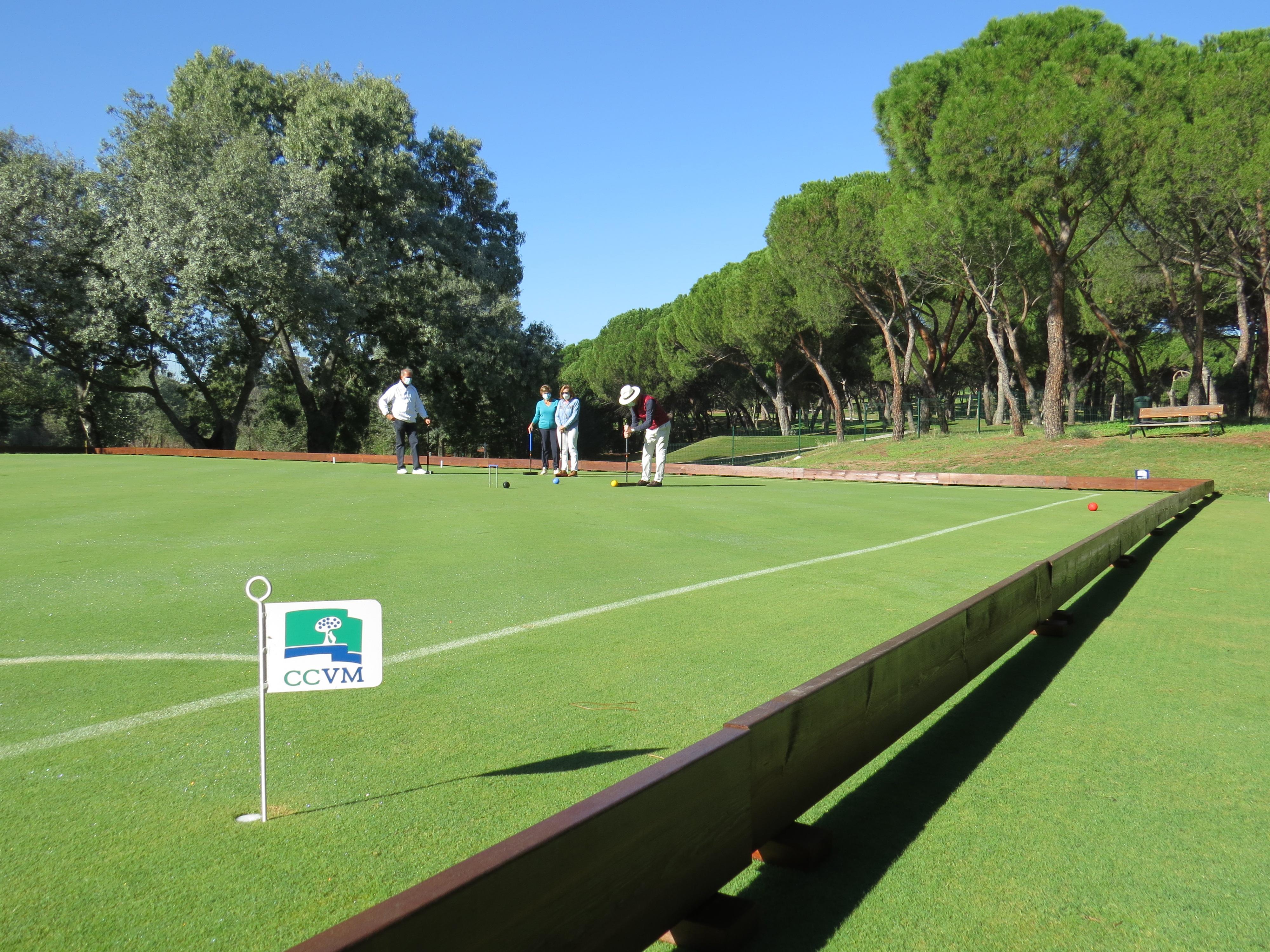 Partido de croquet en el Campo 1 del Club.