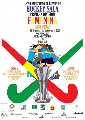 Cartel del LXVI Campeonato de España de hockey sala femenino.