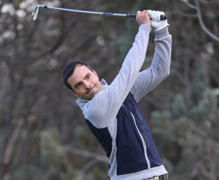 El jugador del Club, Juan Salama, en acción. Foto: FedGolfMadrid