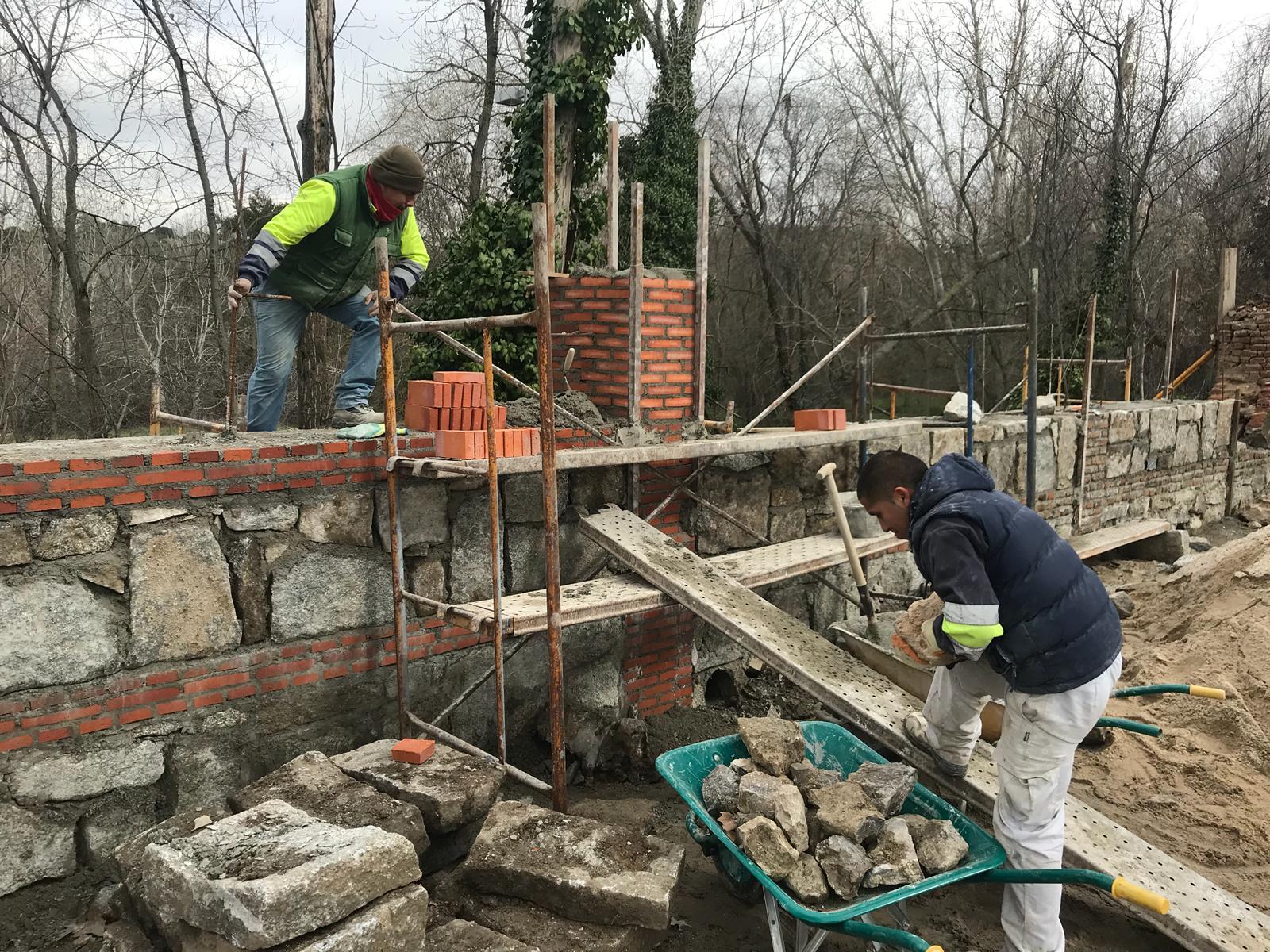 Reconstrucción de la tapia perimetral de Sabatini del Club de Campo