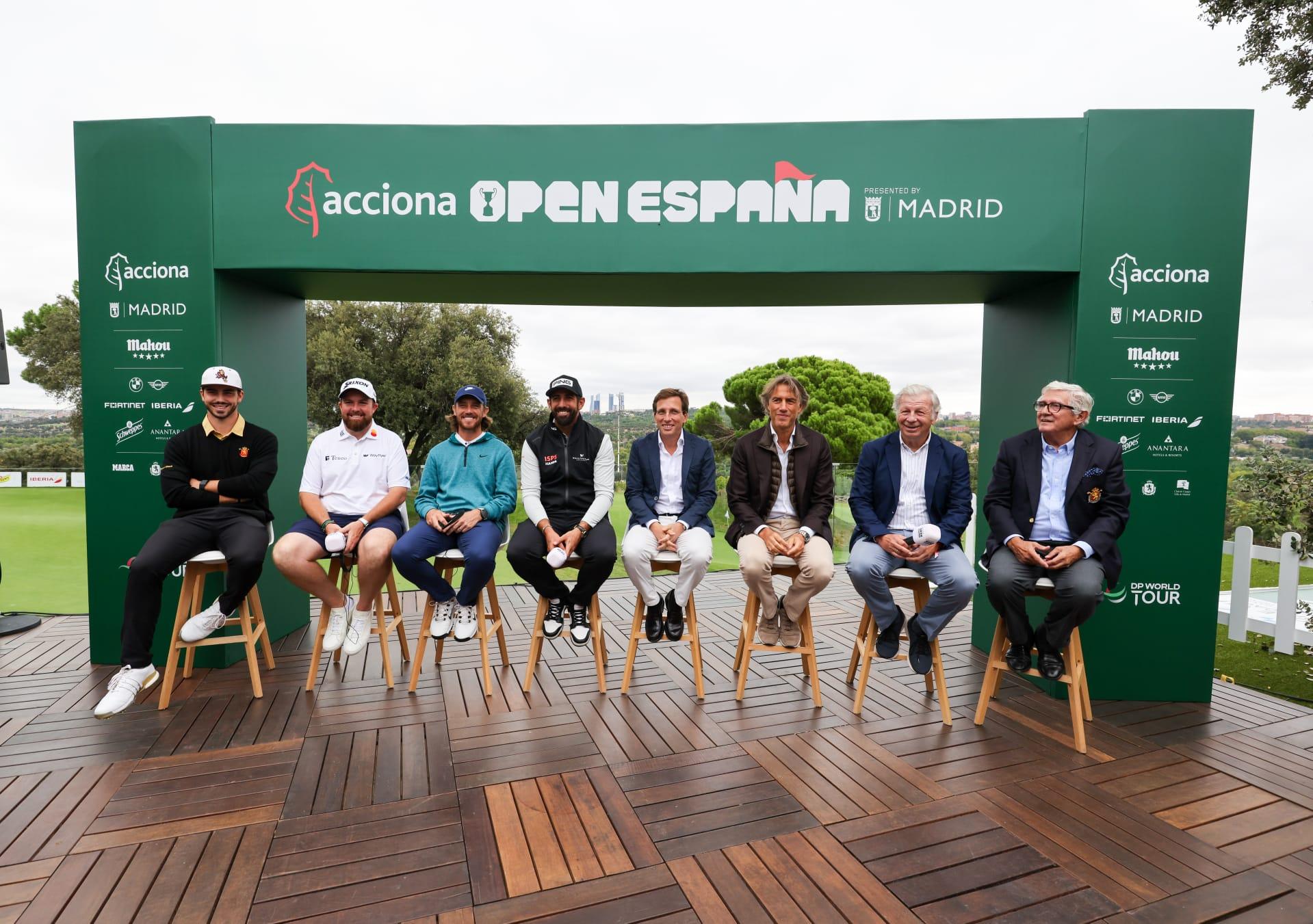 Participantes en la presentación del Open de España de golf. 