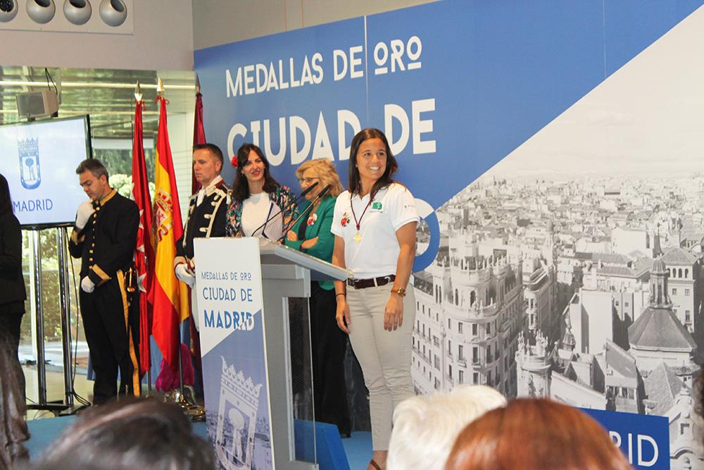 Rocío Gutiérrez antes de comenzar su discurso