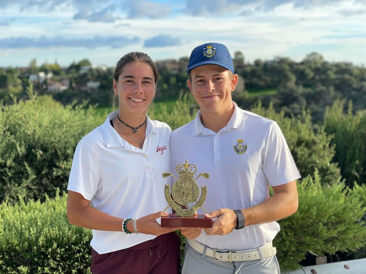 Blanca Fernández y Javier Calles, golfistas abonados del Club. Foto: FedGolfMadrid