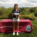 Cayetana Fernández (en el centro), campeona de la Copa Federación Riojana. Foto: FedGolfMadrid