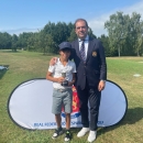 El subcampeon de España alevín de P&P, Ignacio Martínez Ferreiro, con el director de Deportes CCVM, Jesús Barrera.