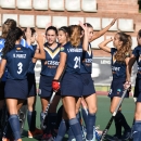 Las jugadoras del Club celebran un triunfo.