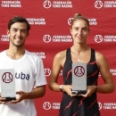 Pablo Carretero y Ainhoa Atucha, campeones absolutos de tenis de Madrid. Foto: FTM